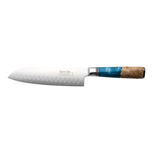 Katana Saya Elements Ocean 18cm Santoku Knife