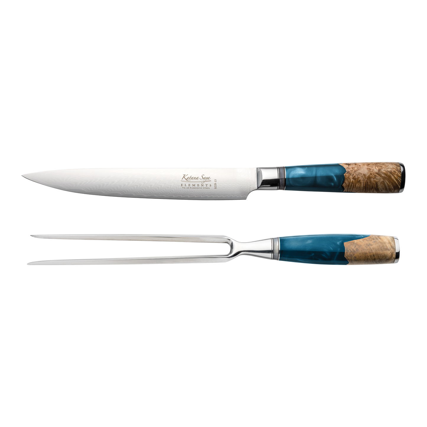Katana Saya Elements Ocean 2 Pce Carving Set