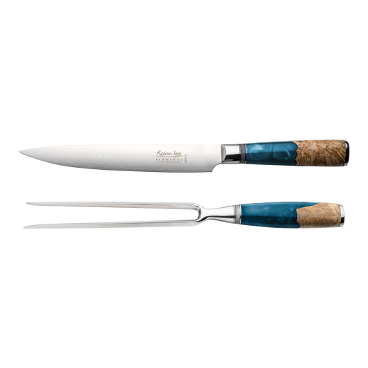 Katana Saya Elements Ocean 2 Pce Carving Set