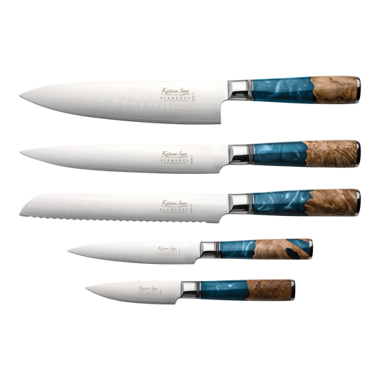 Katana Saya Elements Ocean 6 Pce Knife Block Set
