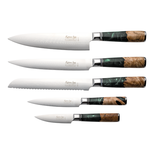 Katana Saya Elements Rainforest 6 Pce Knife Block Set