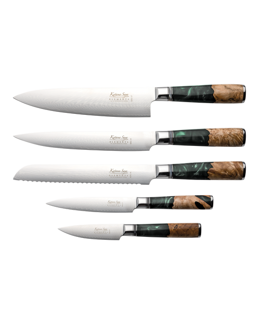 Katana Elements Rainforest Knife Block Set 6 Piece