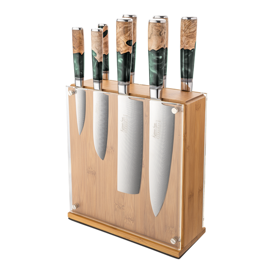 Katana Saya Elements Rainforest 9 Pce Knife Block Set