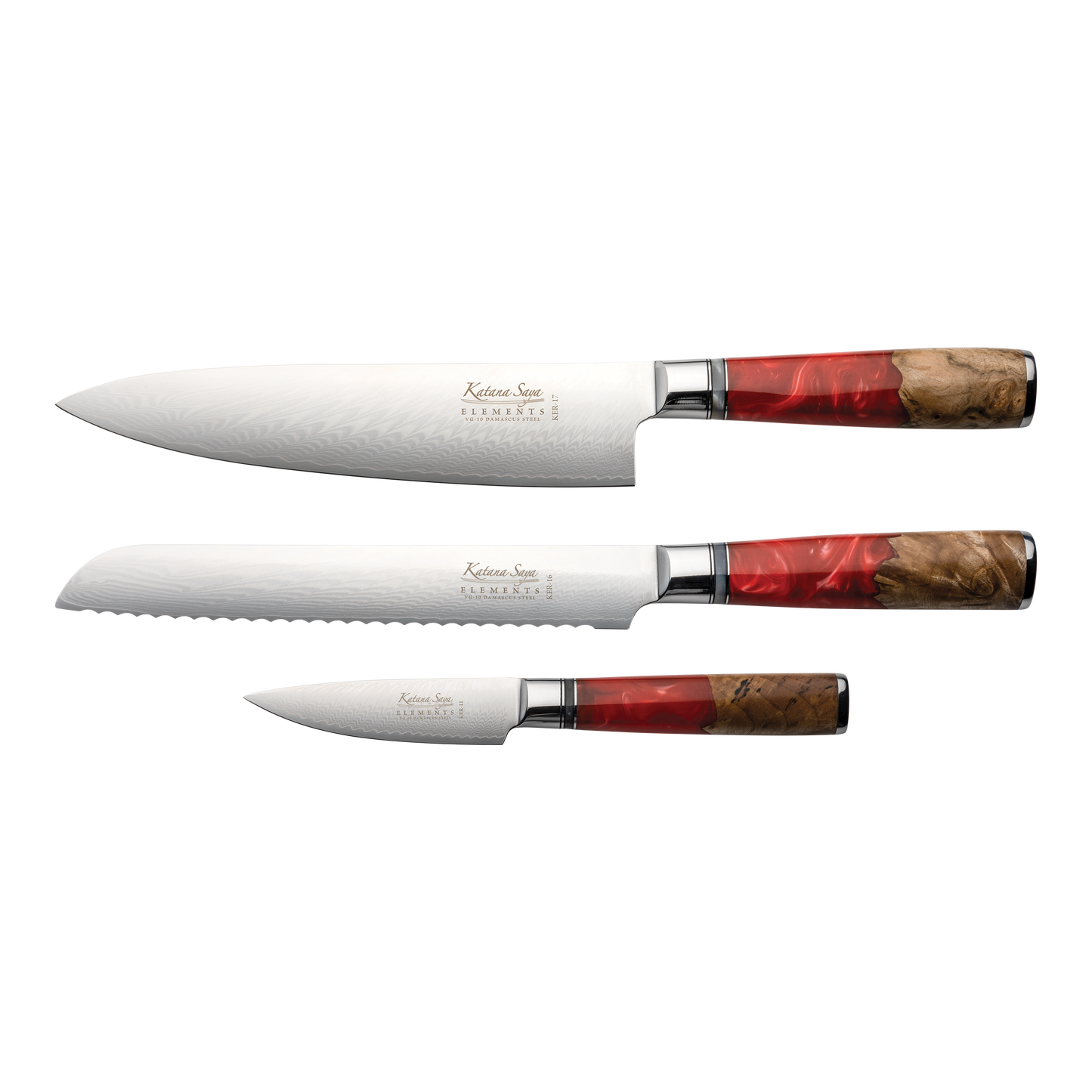 Katana Saya Elements Volcanic 3 Pce Knife Set