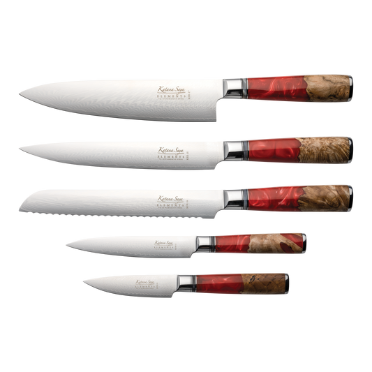 Katana Saya Elements Volcanic 6 Pce Knife Block Set