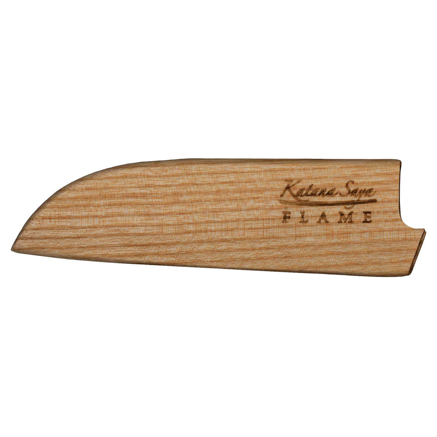 Katana Saya Flame 12cm Santoku Knife Olive Wood