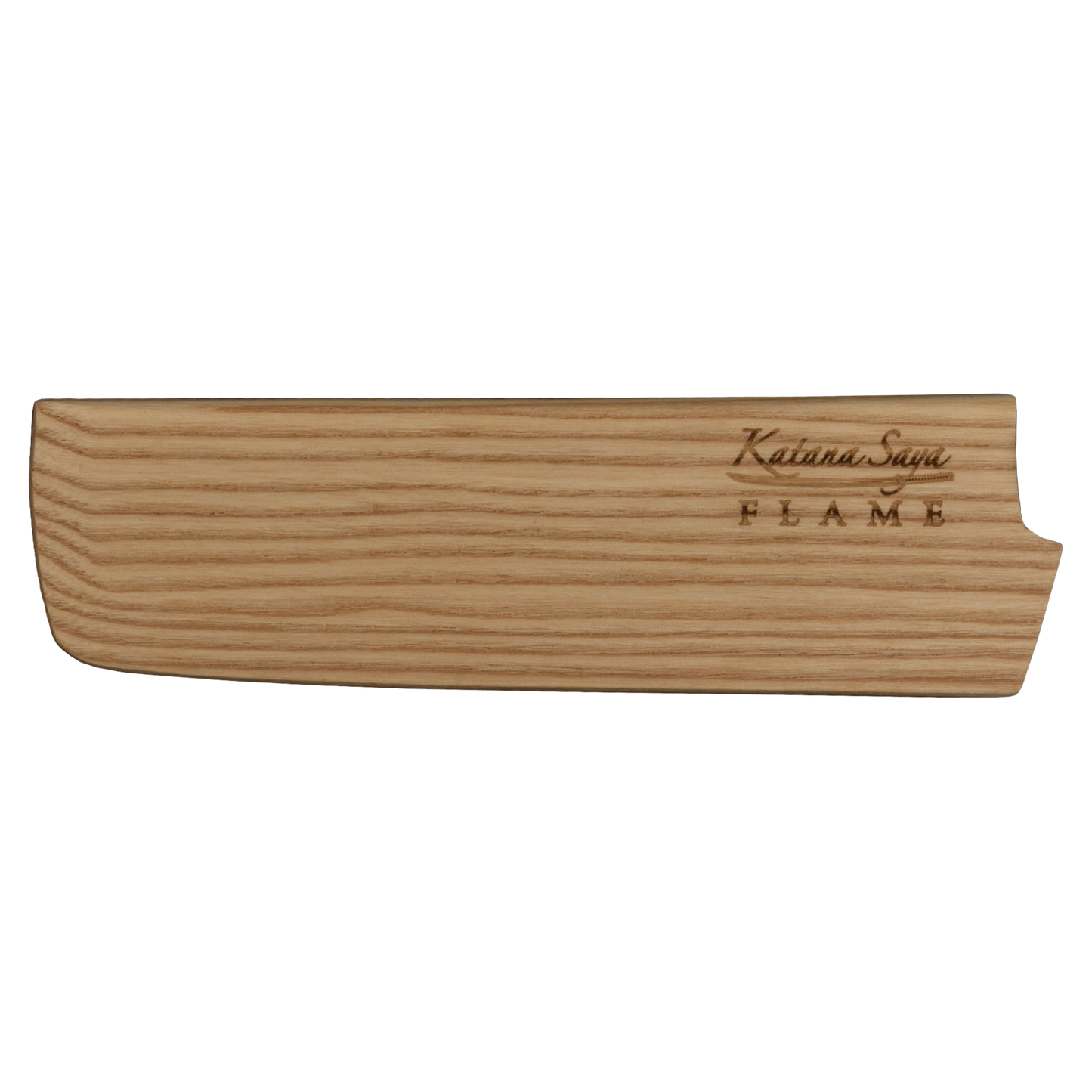 Katana Saya Flame 18cm Nakiri Knife Olive Wood
