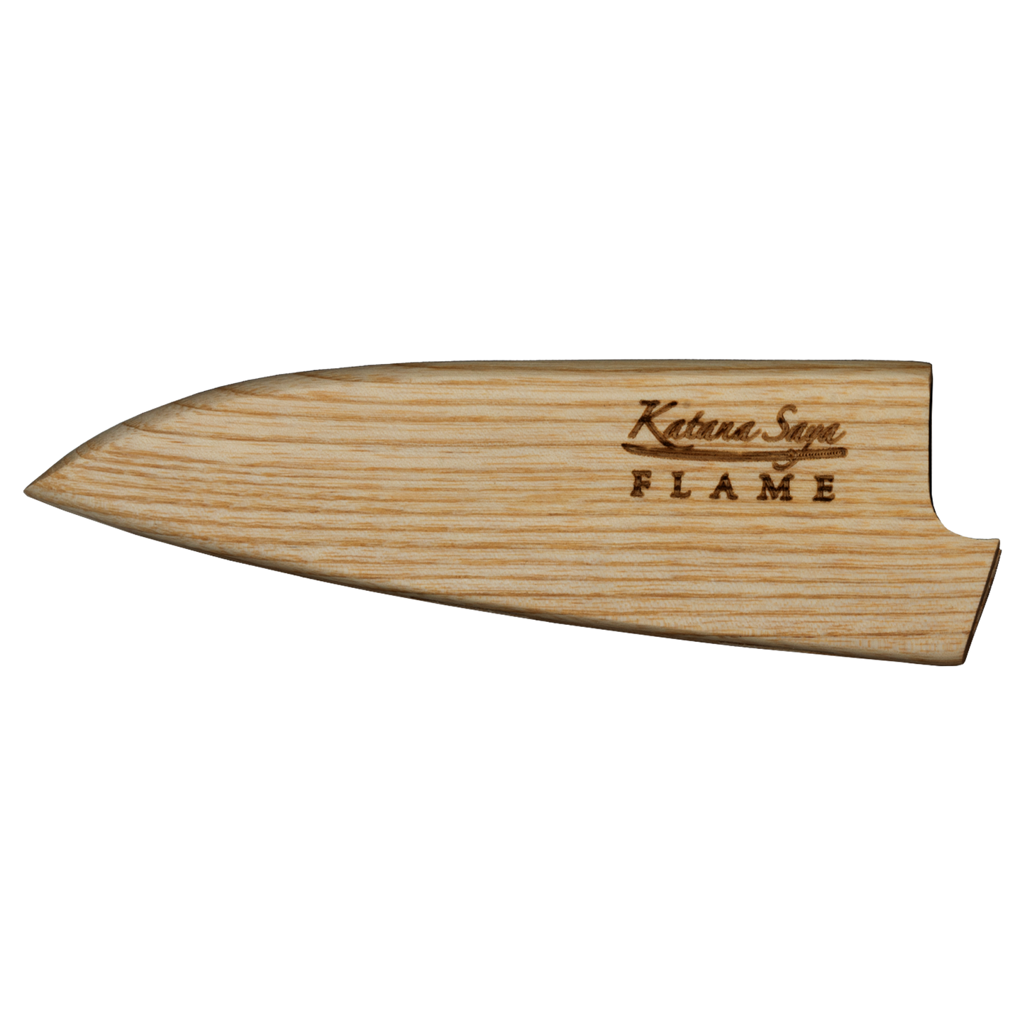 Katana Saya Flame 9cm Paring Knife Olive Wood
