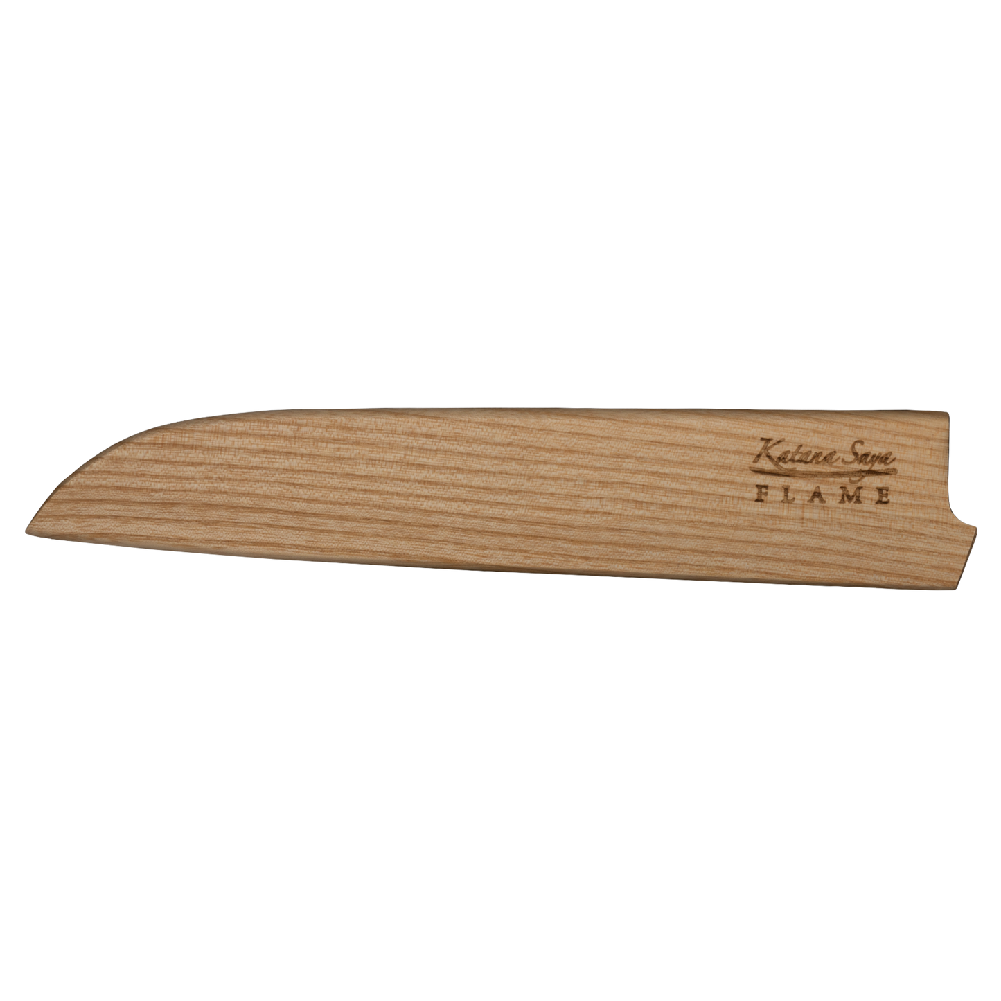 Katana Saya Flame Bread Knife 20cm Olive Wood