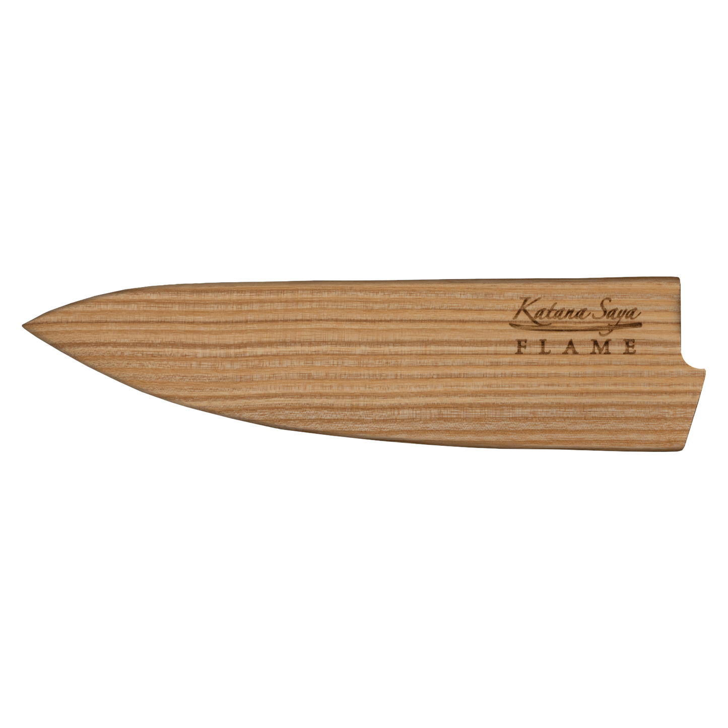 Katana Saya Flame Chef's Knife 20cm Olive Wood
