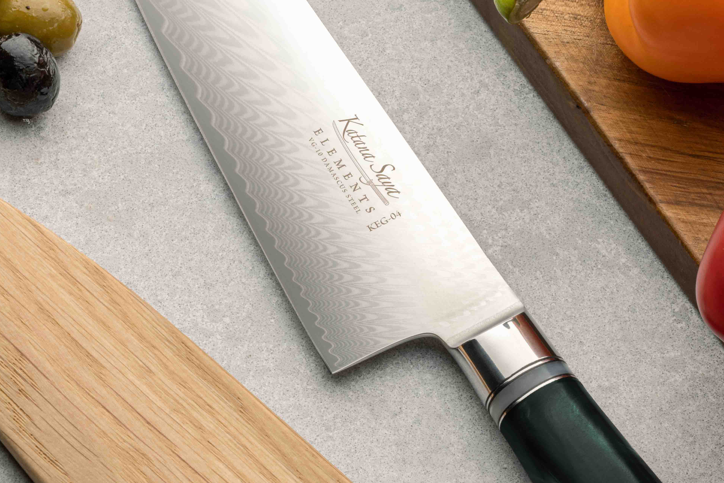 Katana Saya Elements Rainforest 20cm Gyuto Knife