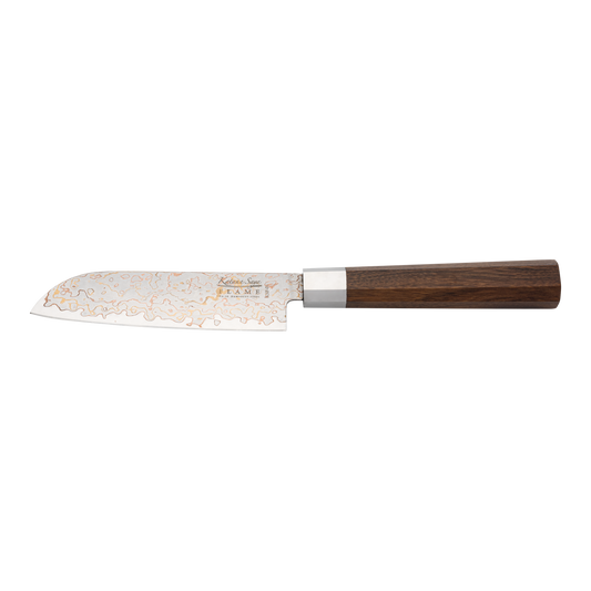 Katana Saya Flame 12cm Santoku Knife Rosewood