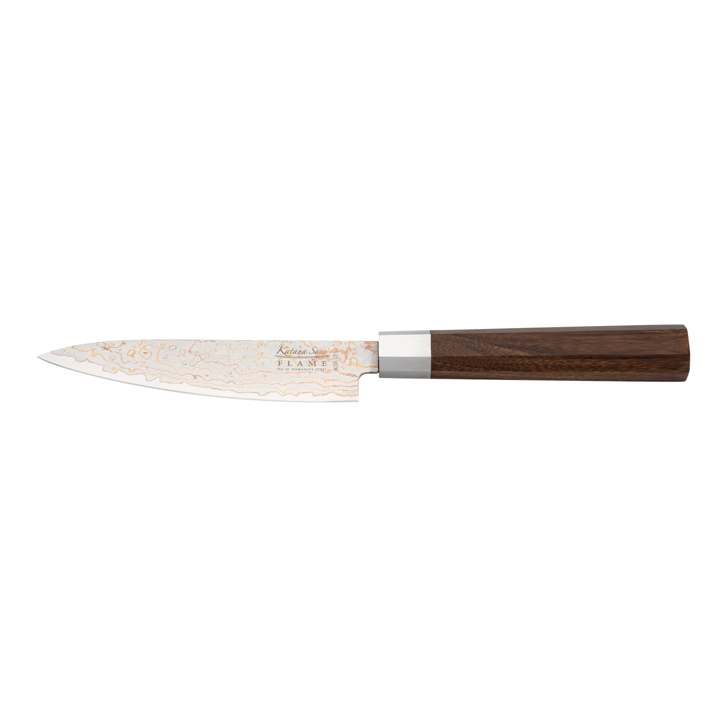 Katana Flame 12cm Utility Knife Rosewood