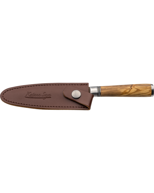 Katana Saya Olive Wood Paring Knife 9cm