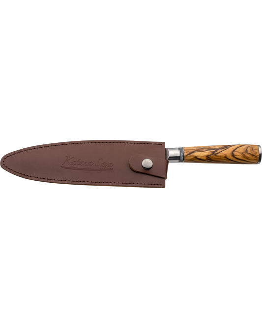 Katana Saya Olive Wood Chef Knife 20cm