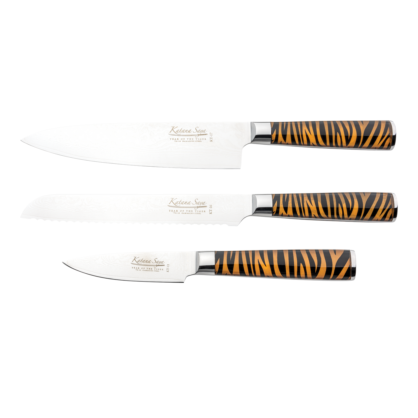 Katana Saya Tiger 3 Pce Knife Set