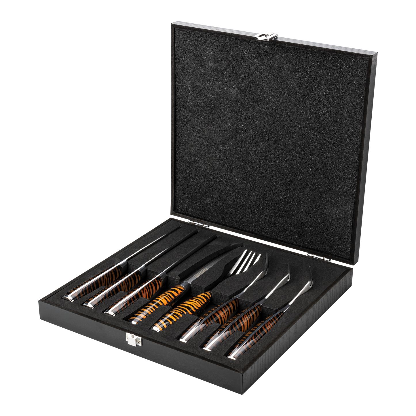 Katana Saya Tiger 8 Pce Steak Knife & Fork Set