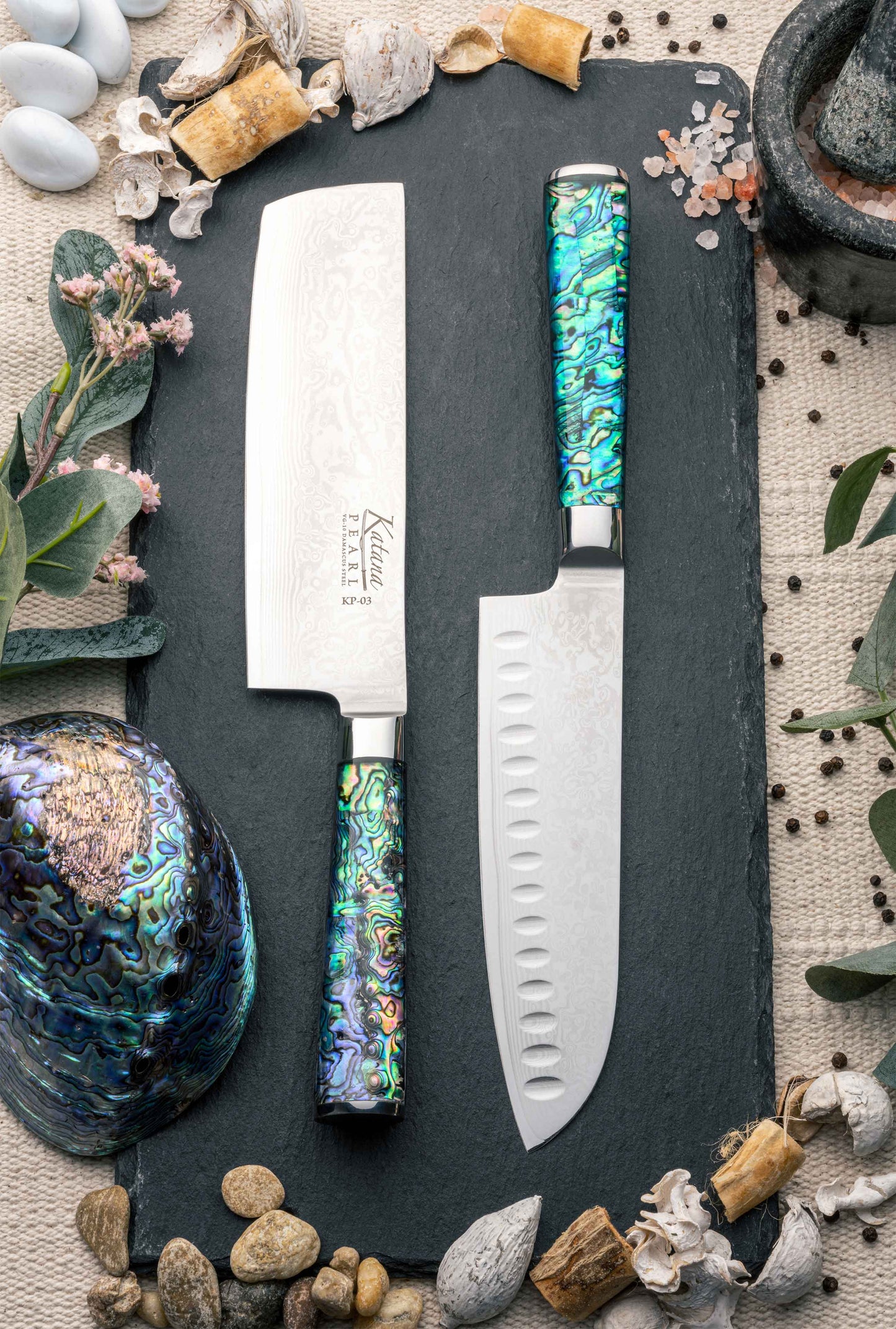 Katana Saya Pearl 18cm Santoku Knife