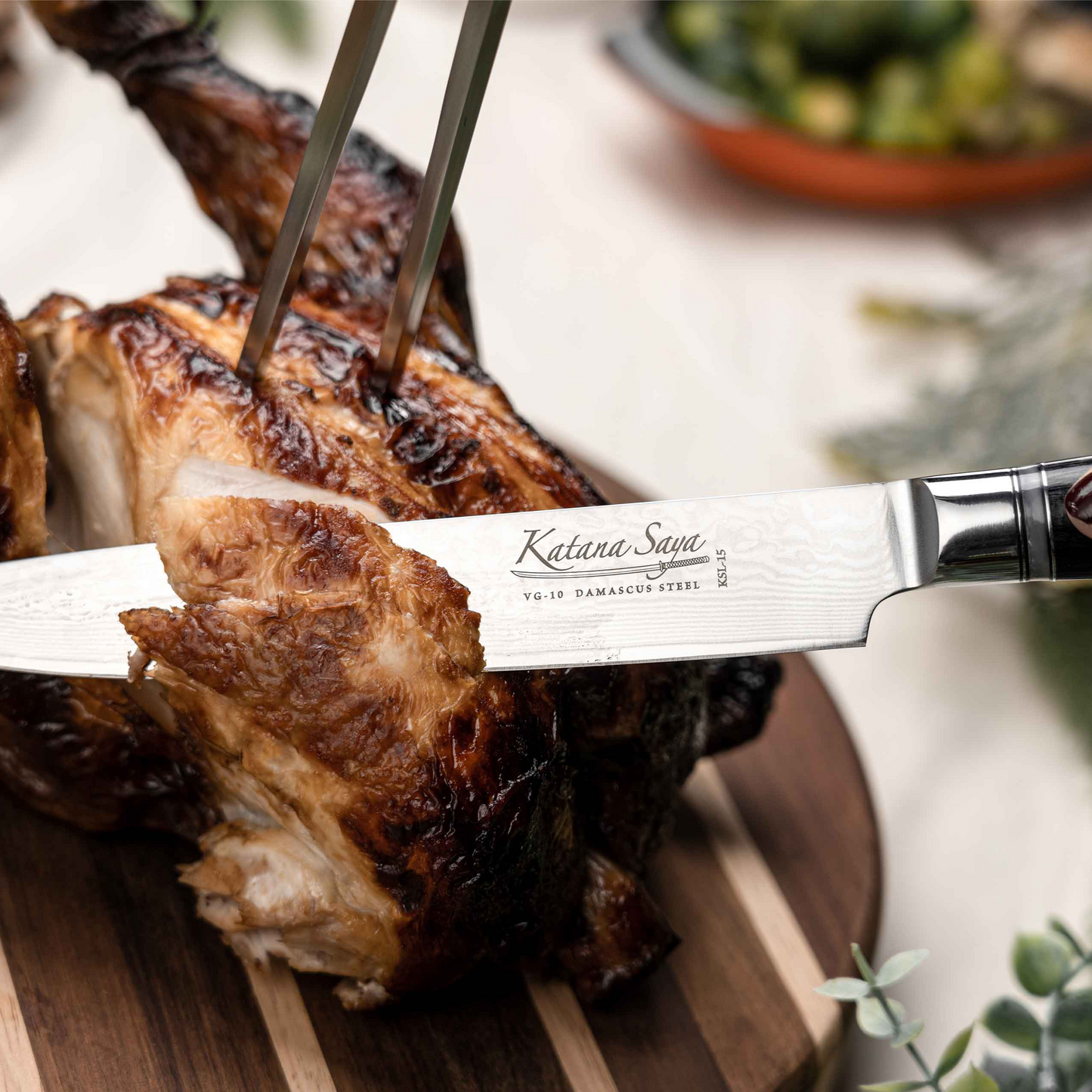 Katana Saya Pakkawood 18cm Carving Fork