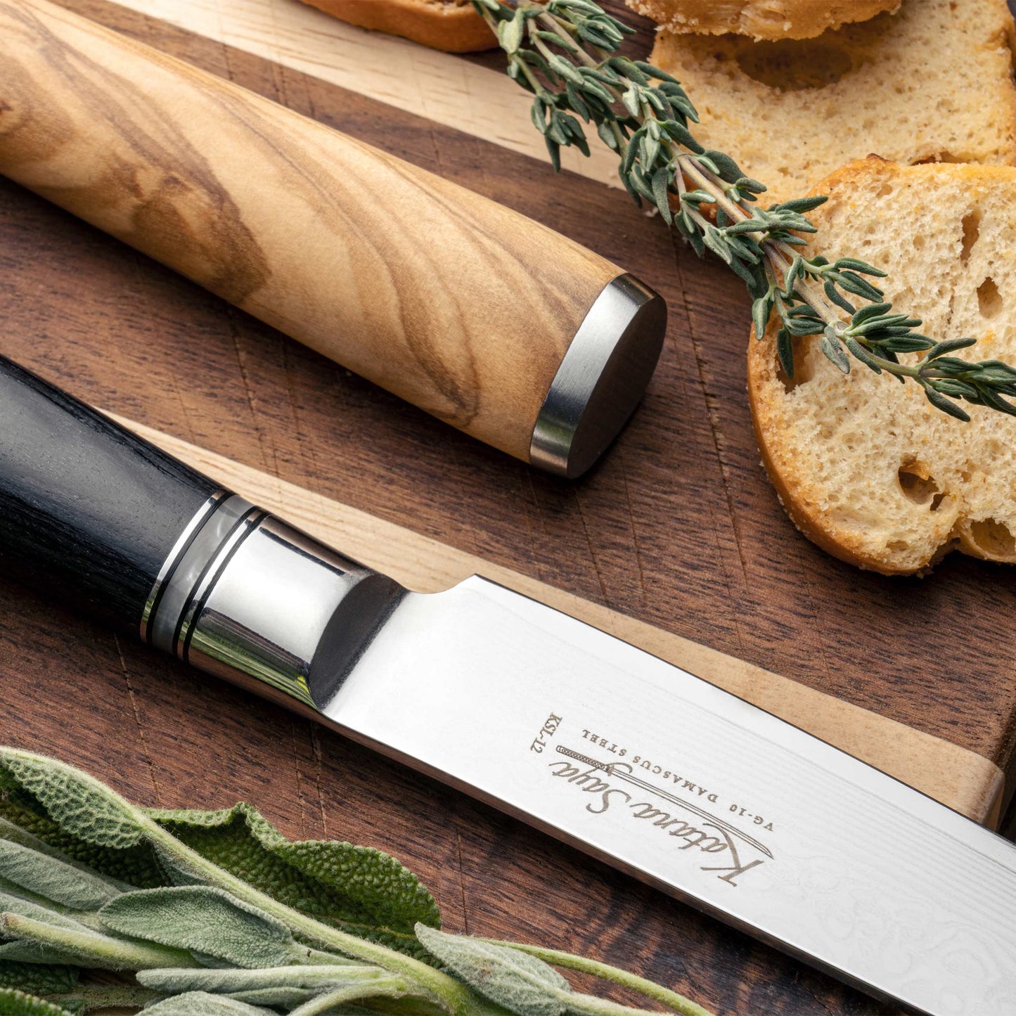 Katana Saya Olive Wood 12cm Utility Knife