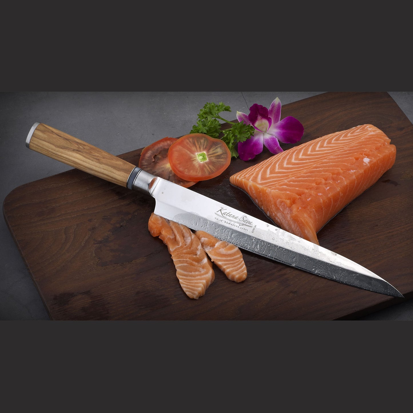 Katana Saya Olive Wood 24cm Yanagi Sashimi Knife