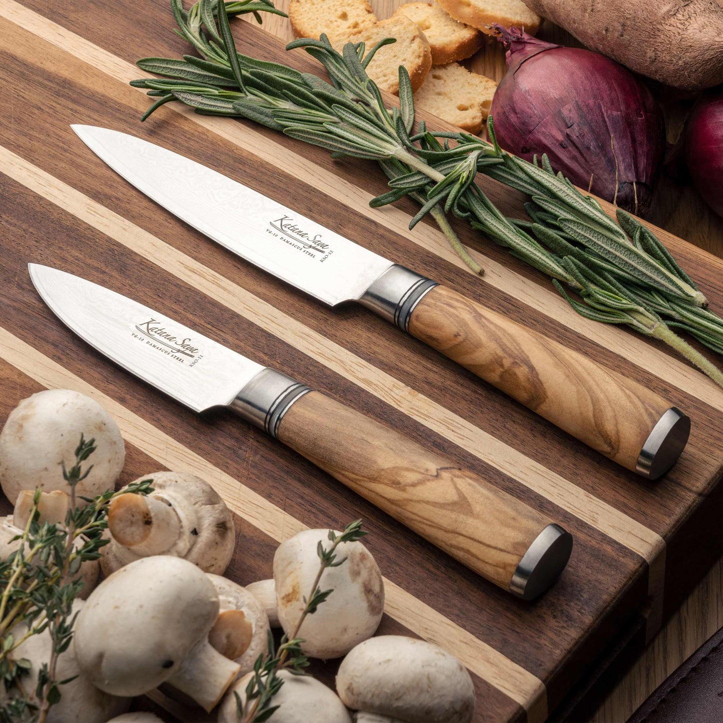 Katana Saya Olive Wood 12cm Utility Knife