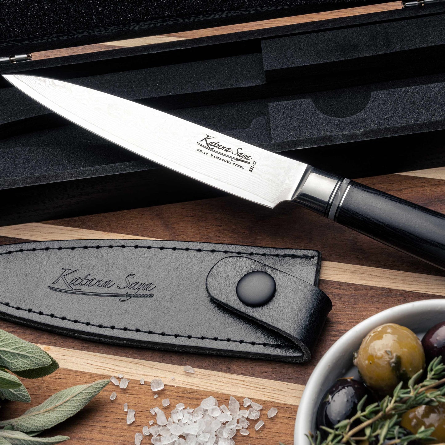 Katana Saya Pakkawood 12cm Utility Knife