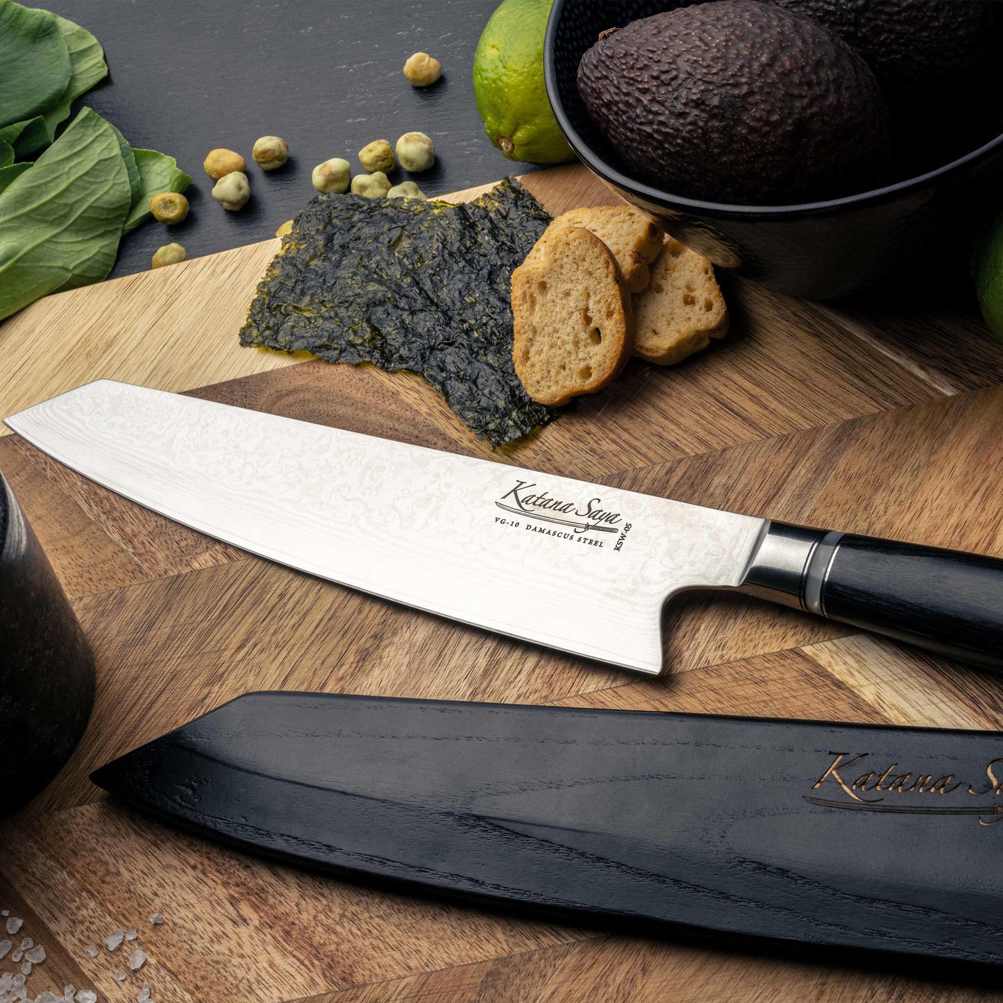 Katana Saya Pakkawood 24cm Kiritsuke Knife