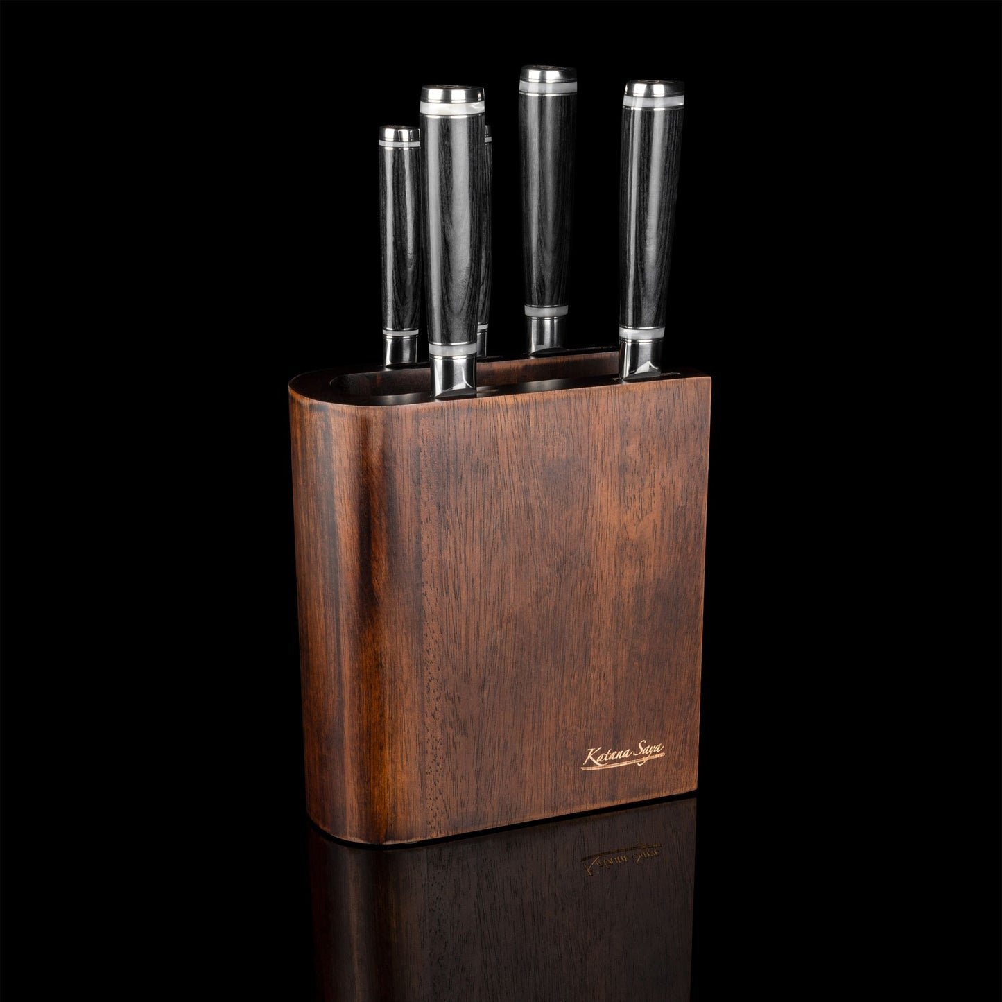 Katana Saya Pakkawood 6 Pce Knife Block Set
