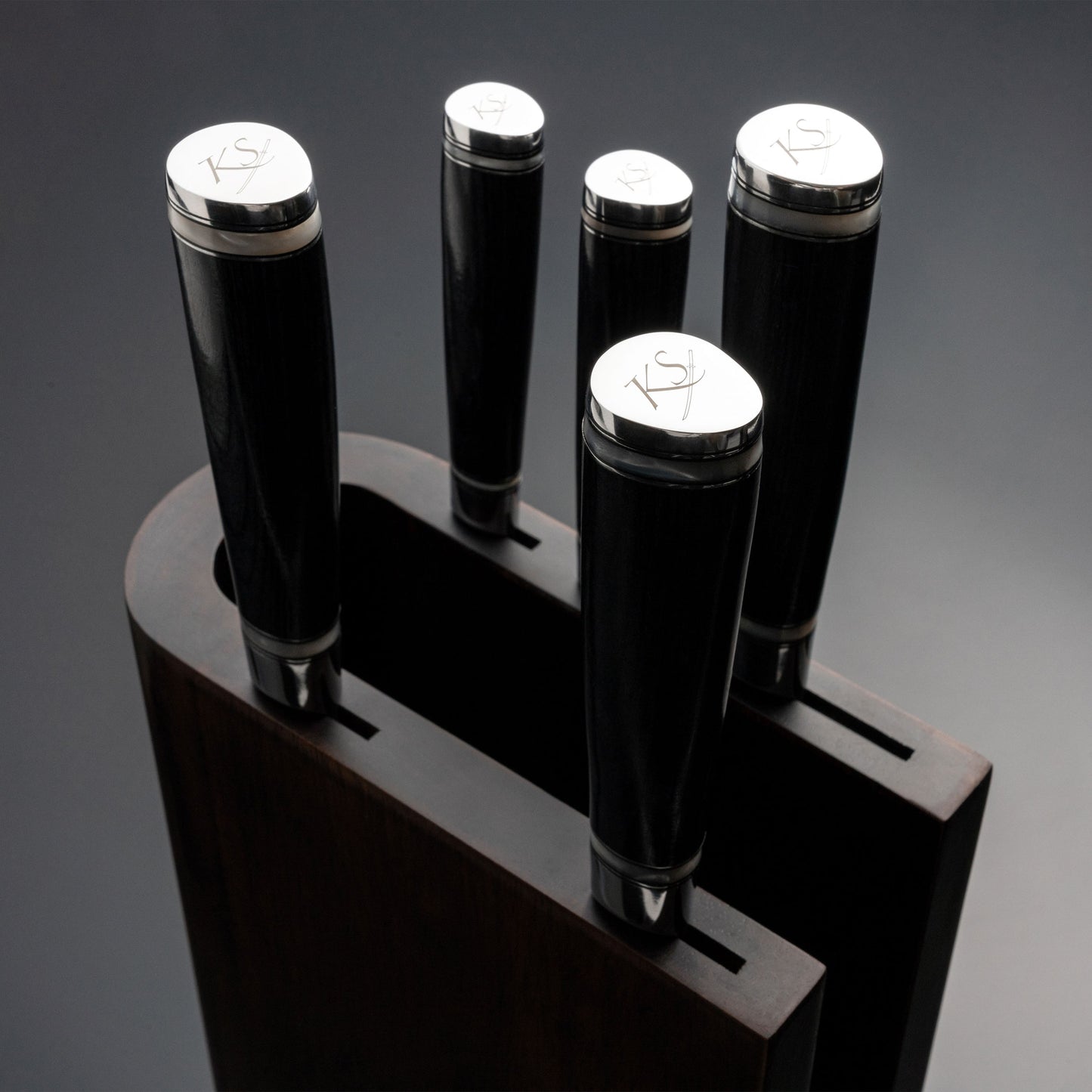 Katana Saya Pakkawood 6 Pce Knife Block Set