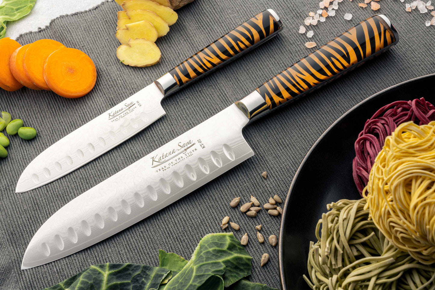 Katana Saya Tiger 18cm Santoku Knife