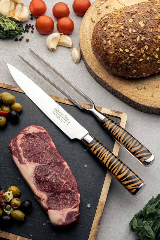 Katana Saya Tiger 2 Pce Carving Set