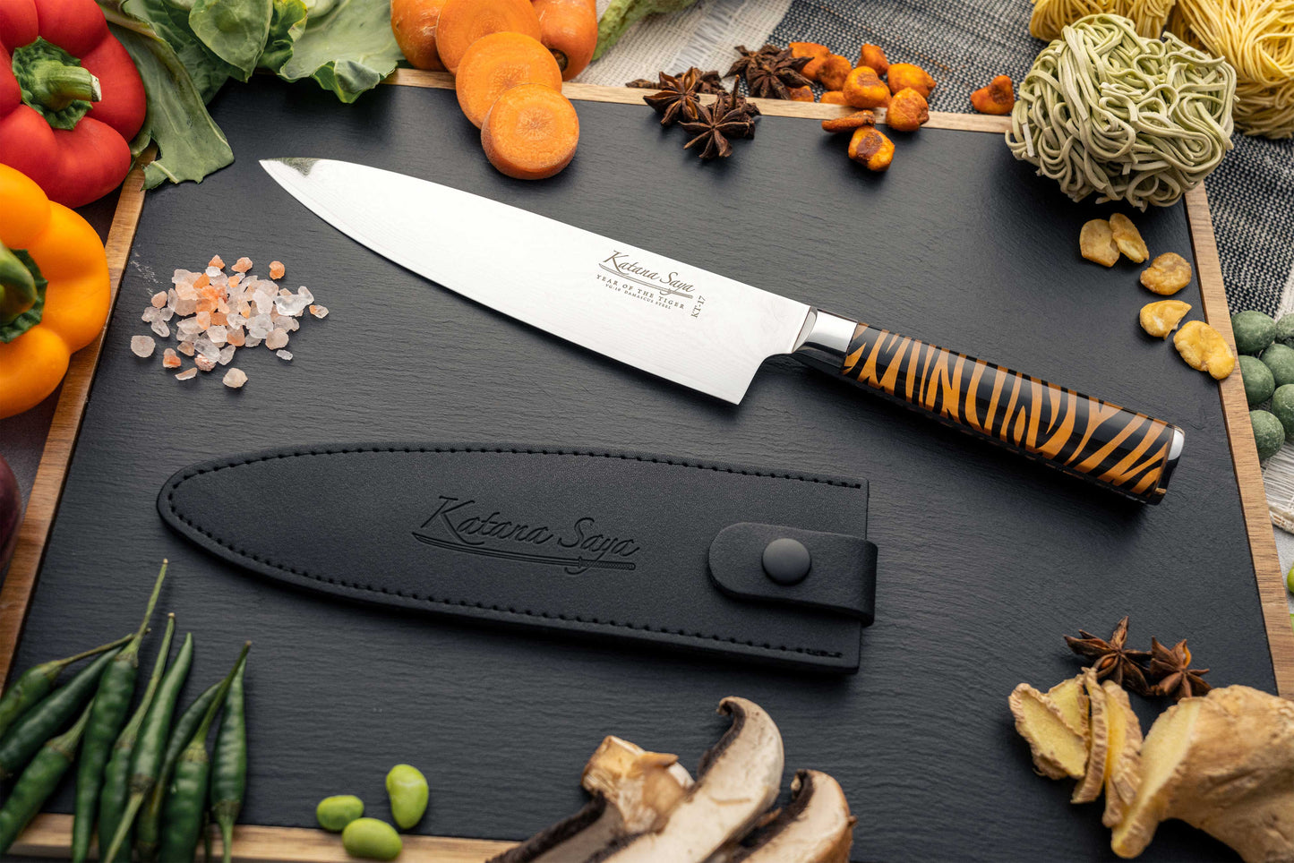 Katana Saya Tiger 20cm Chef Knife