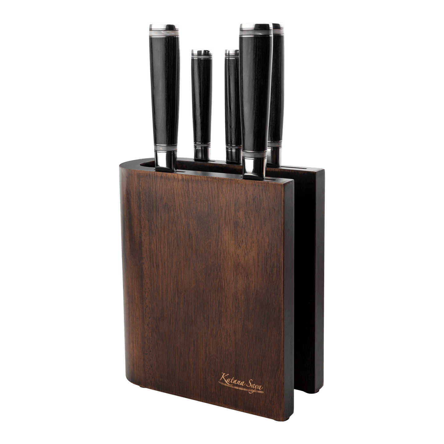 Katana Saya Pakkawood 6 Pce Knife Block Set