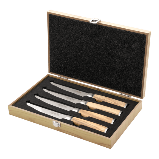 Katana Saya Olive Wood 4 Pce Steak Knife Set