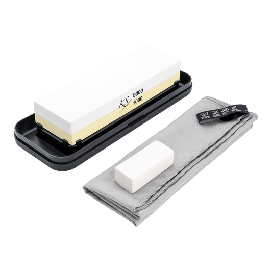 Katana Saya Whetstone Shapening Kit (Medium 1000/ Super Fine 9000)
