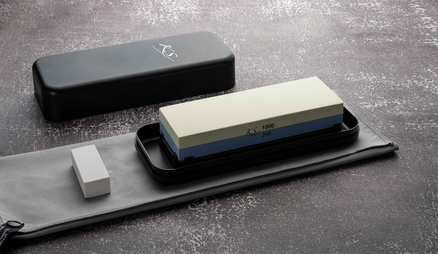 Katana Saya Whetstone Shapening Kit (Coarse 240/ Medium 1000)