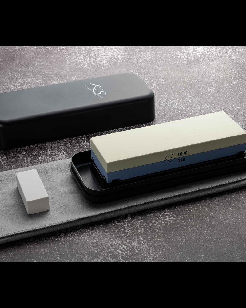 Katana Saya Whetstone Sharpening Kit (Coarse 240/ Medium 1000)