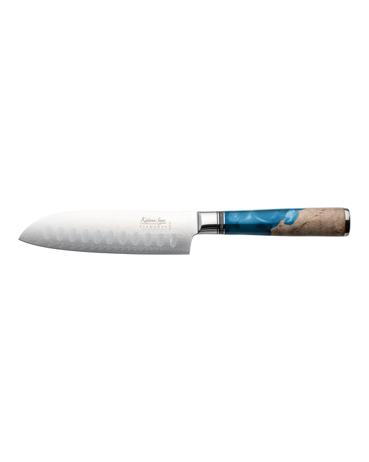 Katana Elements Ocean Santoku Knife 12cm