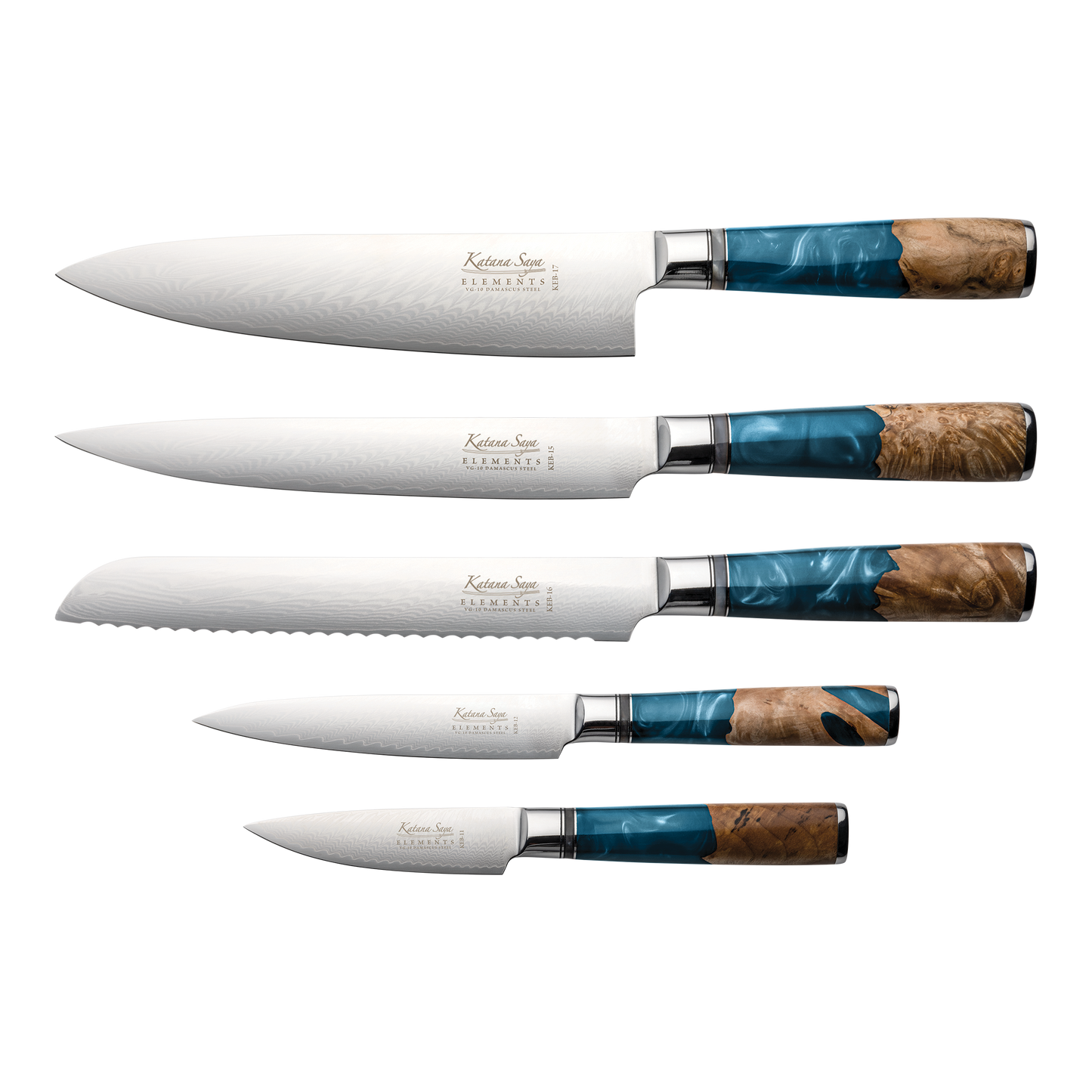 Katana Elements Ocean 6 Pce Knife Block Set