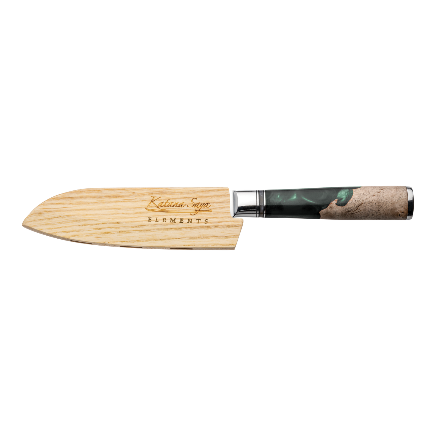 Katana Saya Elements Rainforest 12cm Santoku Knife