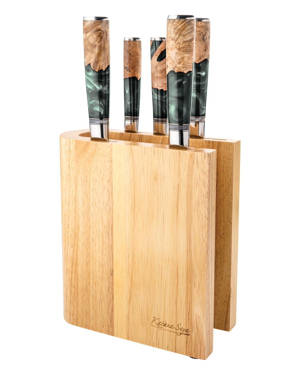 Katana Elements Rainforest Knife Block Set 6 Piece