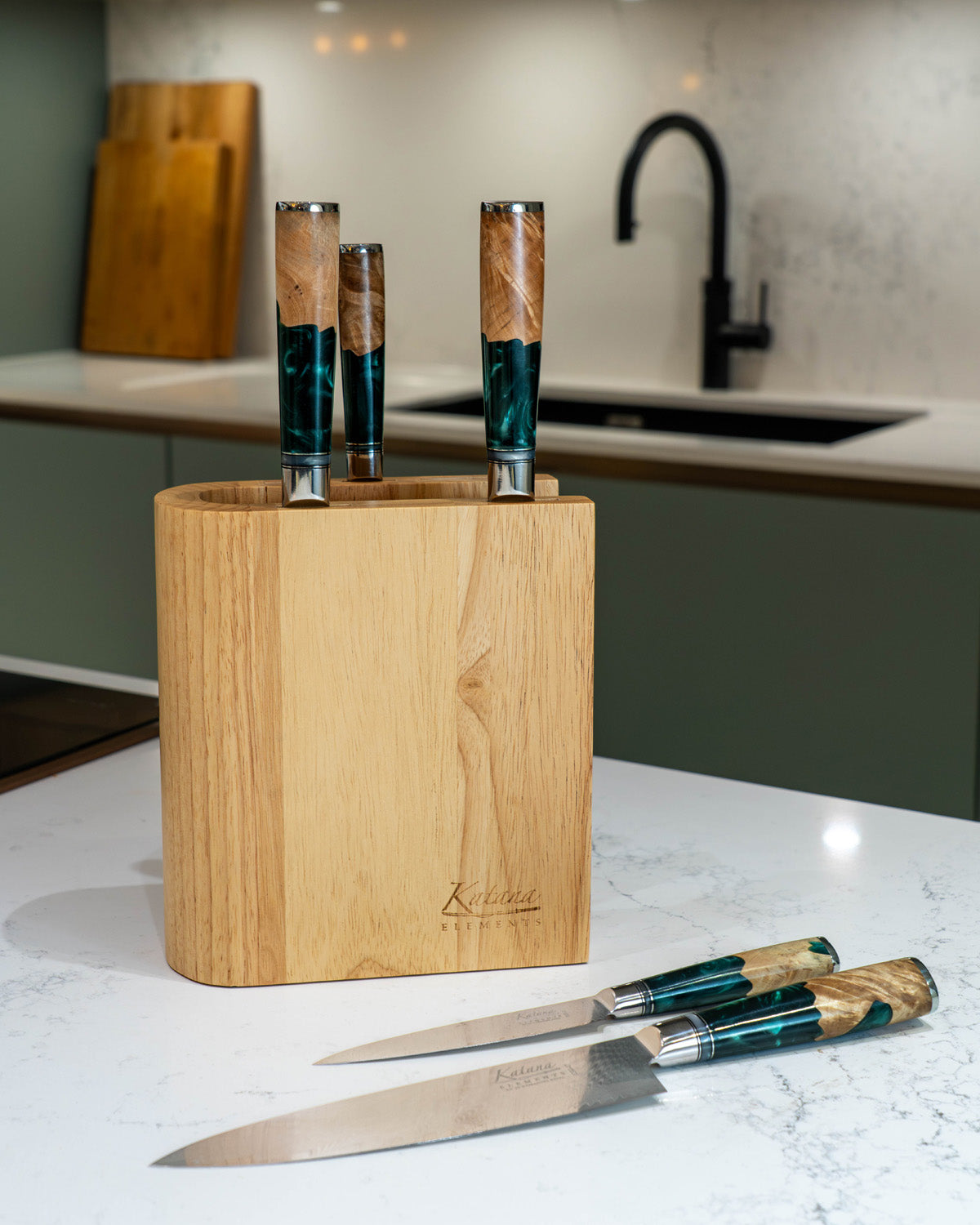 Katana Elements Rainforest Knife Block Set 6 Piece