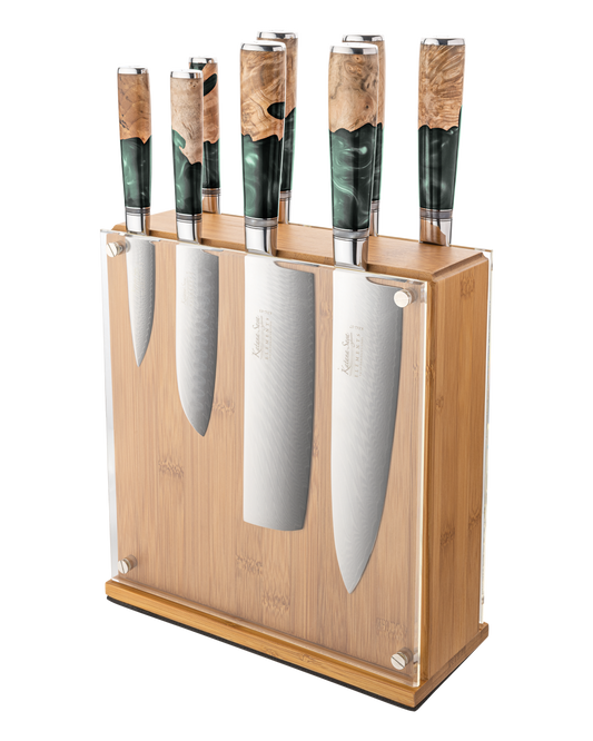 Katana Elements Rainforest Knife Block Set 9 Piecee
