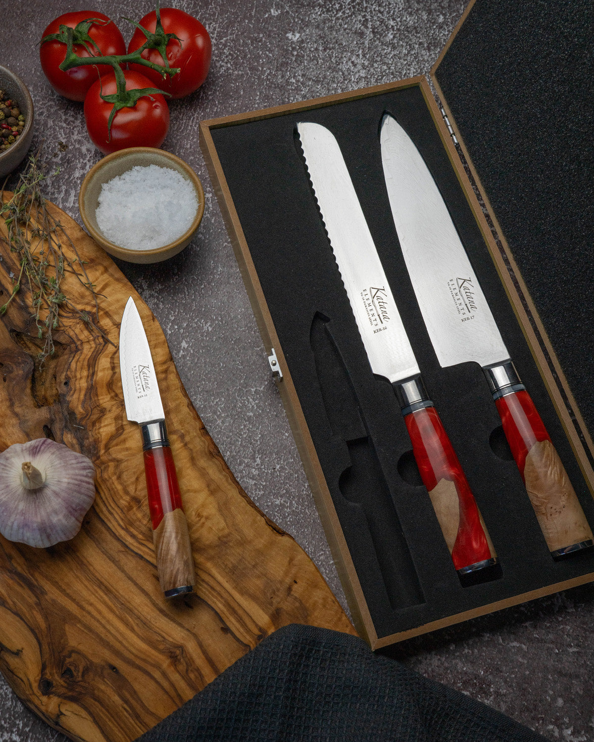 Katana Elements Volcanic Knife Set 3 Piece