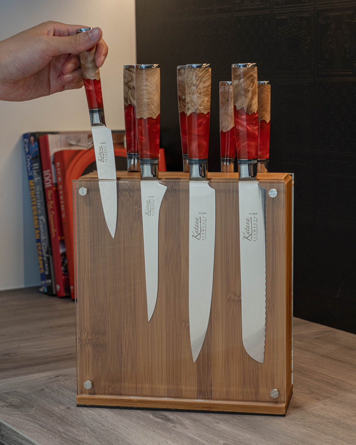 Katana Elements Volcanic Knife Block Set 9 Piece