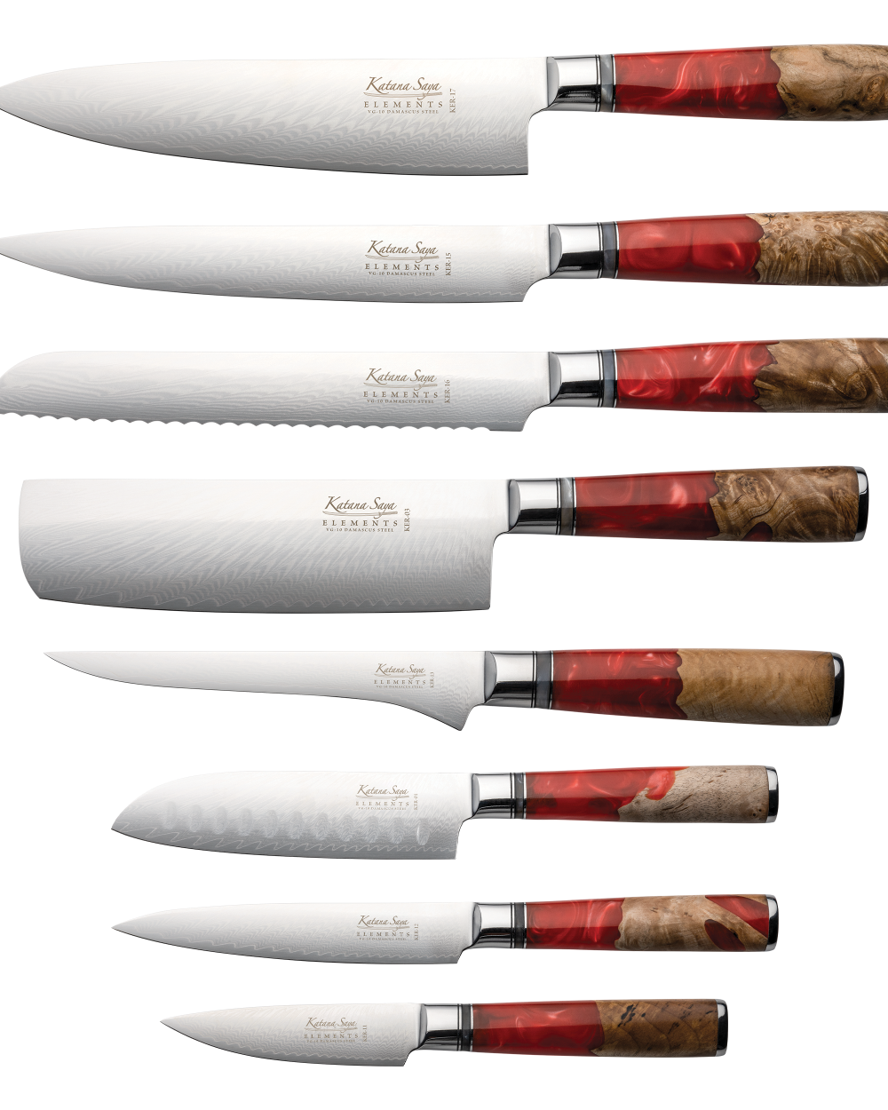 Katana Elements Volcanic Knife Block Set 9 Piece