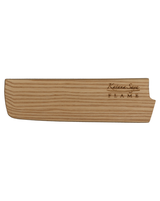 Katana Flame Nakiri Knife 18cm Olive Wood