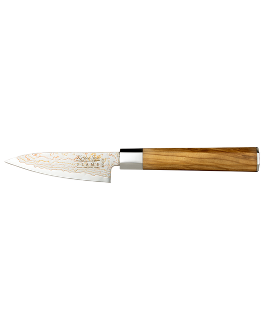 Katana Flame Paring Knife 9cm Olive Wood