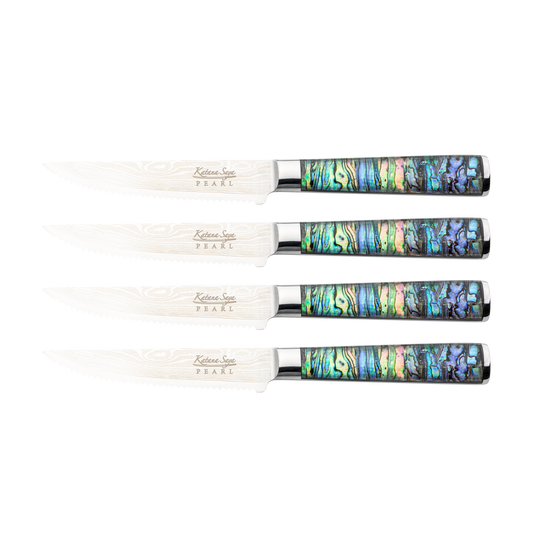 Katana Saya Pearl 4 Pce Steak Knife Set